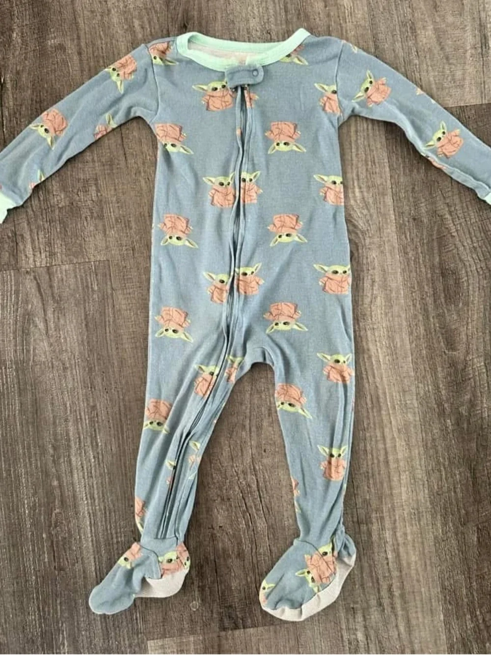 Baby Yoda Footed One-Piece Toddler Pajamas